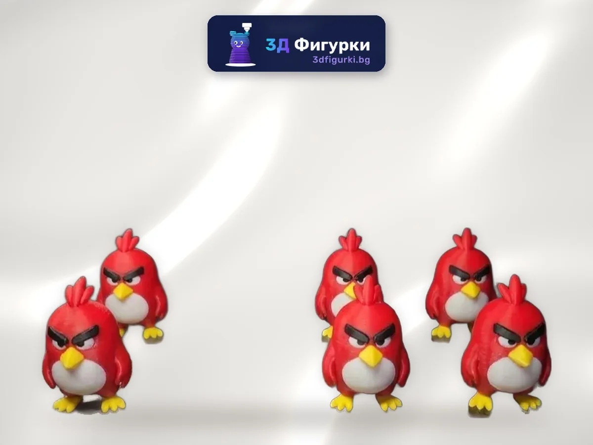 Ключодържател червена птица в стил Angry Birds