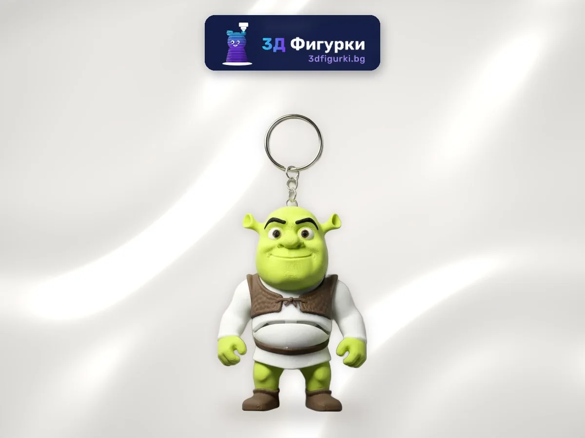 Ключодържател зелен огър в стил Shrek